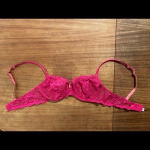 Hot pink sheer sexy bra!